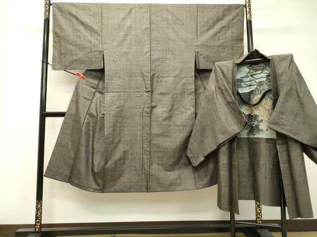 平和屋着物●男性　本場大島紬　アンサンブル　120亀甲　総詰め　正絹　逸品　DAAT1488tw