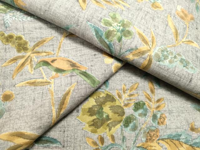 平和屋着物●上質な紬　花鳥文　正絹　逸品　DAAT1489tw