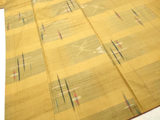 平和屋着物○上質な紬 絣文様 正絹 逸品 DAAT1504tw