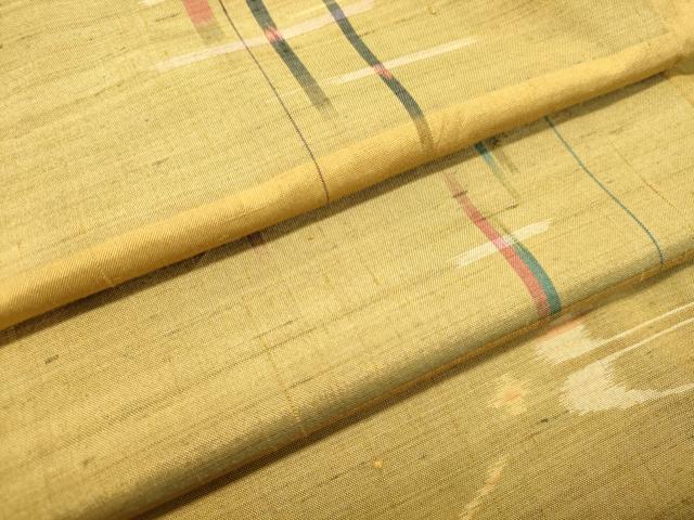 平和屋着物●上質な紬　絣文様　正絹　逸品　DAAT1504tw