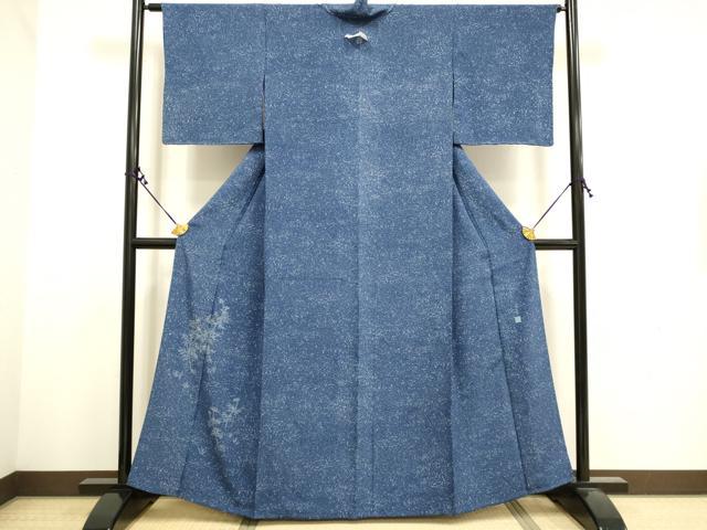 振袖セット 作家物 叩き染め 黒に水色