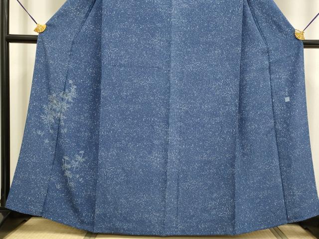 振袖セット 作家物 叩き染め 黒に水色 ♦️特別価格¥3000引き♦️