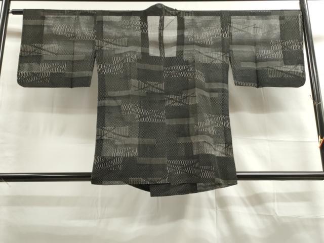 平和屋着物▽道中着　スリーシーズン　春夏秋　塵除け　幾何学文様　正絹　逸品　DAAT5562ud