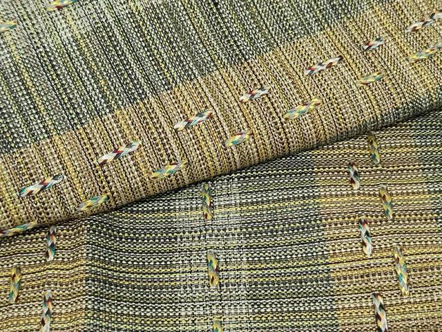 平和屋着物○ひなや工房 くむ・あむ・おる 伊豆蔵明彦 組織 太鼓柄