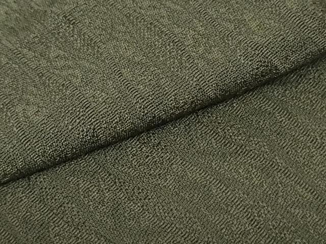 平和屋着物○男性 角帯 よろけ縞唐草文 涅色 正絹 逸品 DAAT7714ob