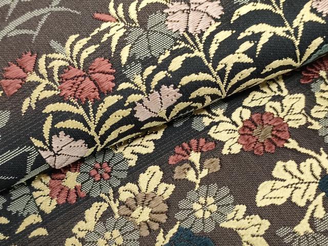 平和屋本店□極上 工芸呉服 芥川別誂 六通柄 本袋帯 朝顔