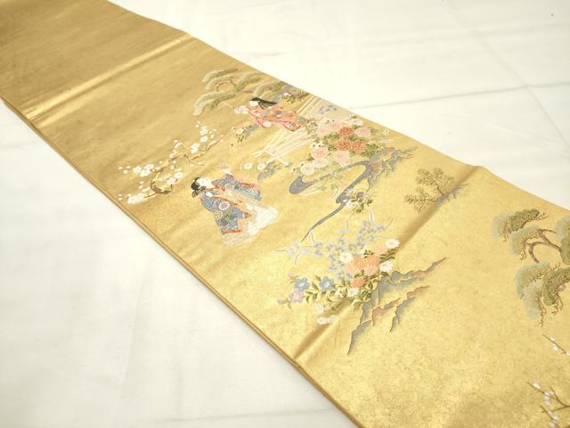 長嶋織物 袋帯 六道 西陣織 正絹 平和屋着物○西陣 長嶋成織物 ながしま帯