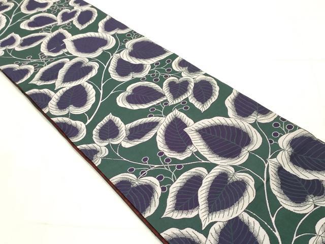 平和屋着物○両面 六通柄京袋帯 枝葉文 DAAT7863ob