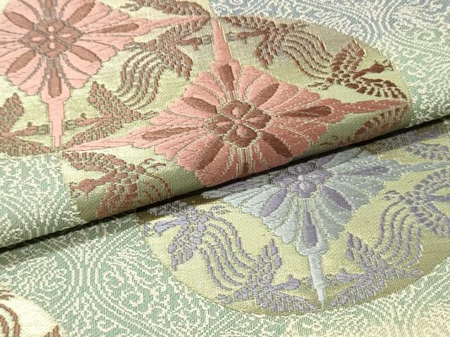 平和屋着物○伝統工芸士 小長谷喜八郎 六通柄袋帯 唐織 翔美