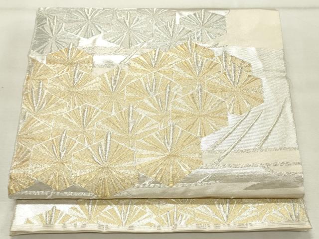 平和屋着物●西陣　川島織物　六通柄　本袋帯　松葉文　金銀糸　正絹　逸品　DAAT7880ob