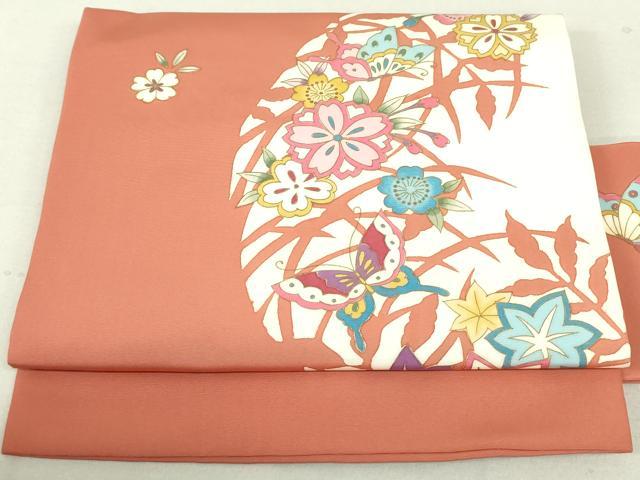 ［4346］名古屋帯 美品 塩瀬 更紗花鳥 金彩 九寸 正絹 着物 黒 4346］名古屋帯 美品 塩瀬 更紗花鳥 金彩 九寸 正絹 着物 黒