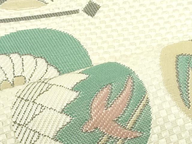 平和屋着物＊夏物　本場筑前博多織　八寸名古屋帯　紗献上　正絹　逸品　AABA2537np 平和屋着物＊夏物 本場筑前博多織 八寸名古屋帯 紗献上 正絹 逸品