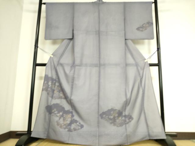 平和屋着物▽訪問着　無双　紗袷　紗×紋紗　雲取り花文　金彩　正絹　逸品　DAAT9003az