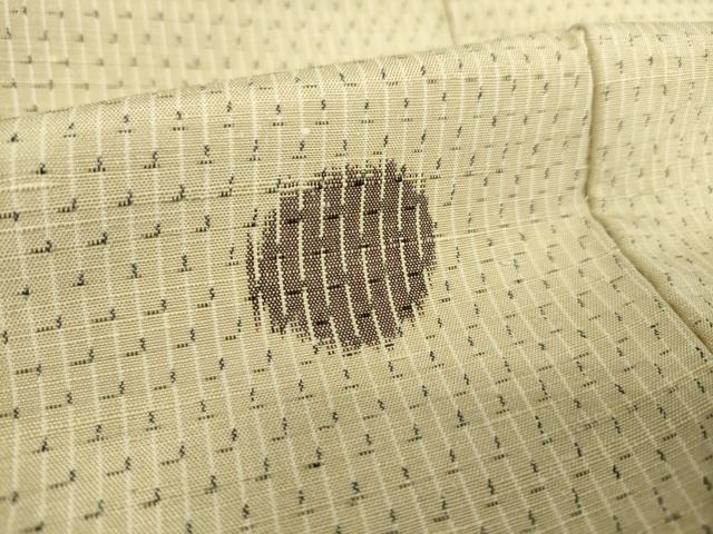 平和屋着物▽上質な紬 単衣 丸文 正絹 逸品 DAAT9009az