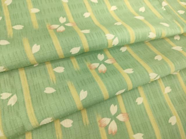 平和屋着物▽小紋　単衣　舞桜文　洗える着物　DAAT9105az