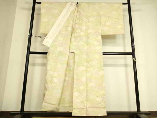 平和屋着物○上質な紬 箔散らし文 ロング丈 正絹 逸品 未使用