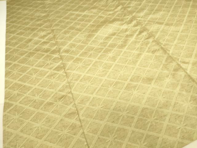 平和屋着物▽上質な紬 単衣 花菱文 正絹 逸品 DAAT9129az