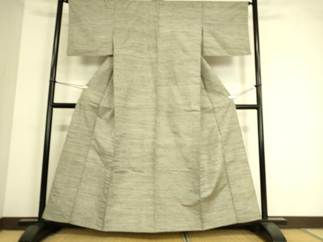 平和屋着物▽上質な紬 単衣 霞文 正絹 逸品 DAAT9134az