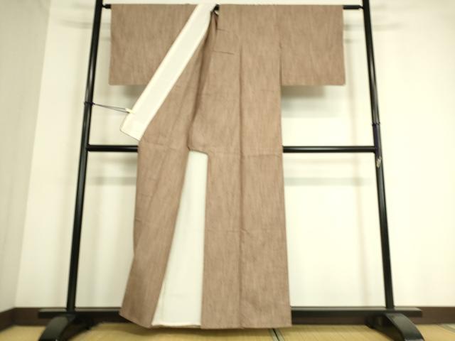 参考出品 平和屋着物▽上質な紬 単衣 縞 正絹 逸品 未使用 DAAT9145az