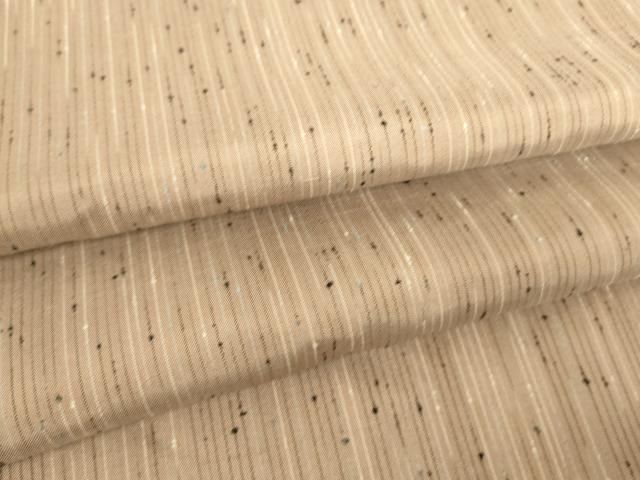 平和屋着物▽上質な紬 　単衣　 縞　正絹　逸品　未使用　DAAT9145az