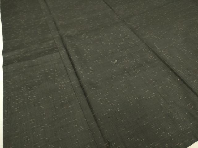 平和屋着物▽上質な紬 単衣 絣文 黒地 正絹 逸品 DAAT9180az