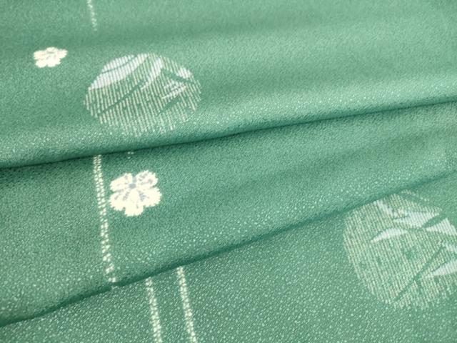 平和屋着物▽小紋　単衣　舞花丸文　洗える着物　DAAT9191az