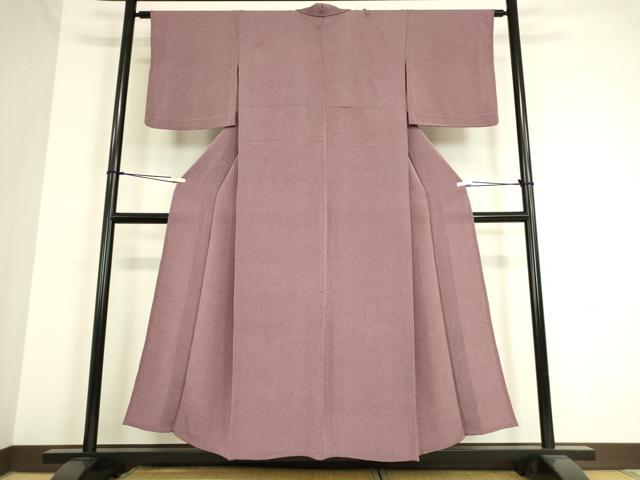 平和屋着物▽江戸小紋 単衣 鮫小紋柄 鬼しぼ縮緬 正絹 逸品