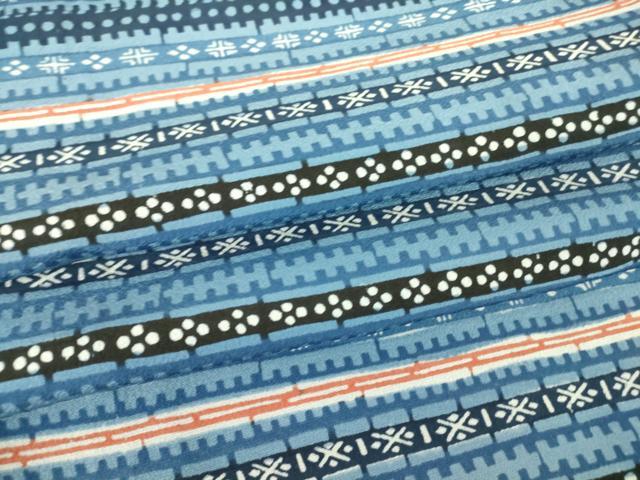 平和屋着物▽上質な小紋　単衣　横段文　正絹　逸品　DAAT9232az