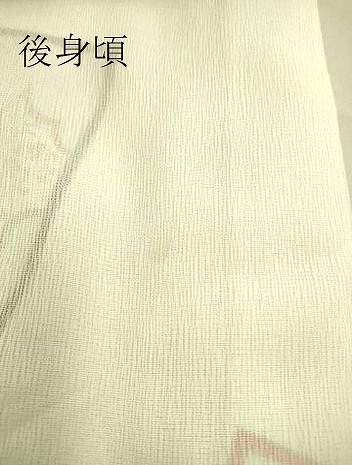 平和屋着物▽訪問着　無双　紗袷　紋紗×絽　色紙重ね花文　正絹　逸品　DAAT9336az_9