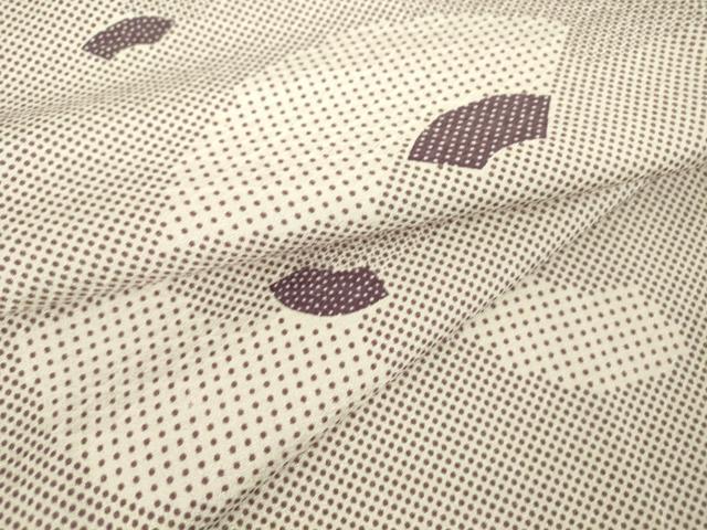 平和屋着物▽上質な小紋　単衣　地紙重ね文　正絹　逸品　DAAT9342az