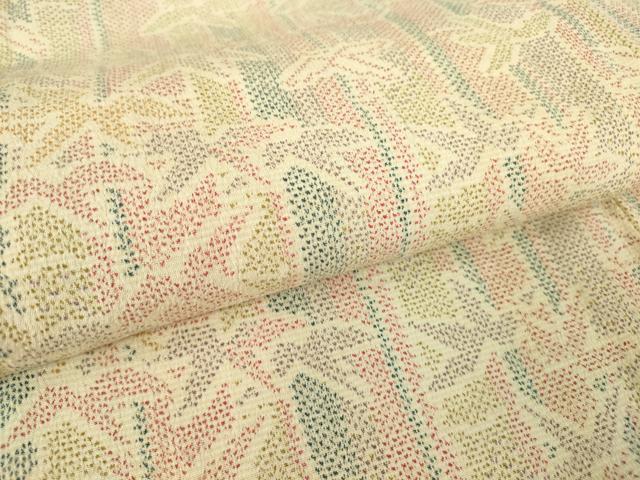 平和屋着物▽上質な紬 単衣 笹竹文 正絹 逸品 DAAT9365az 【公式通販】