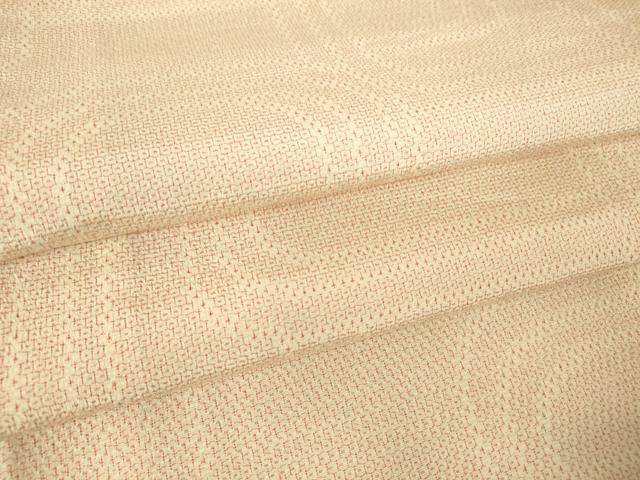 平和屋着物▽本塩沢　単衣　幾何学文　110亀甲　正絹　逸品　DAAT9370az