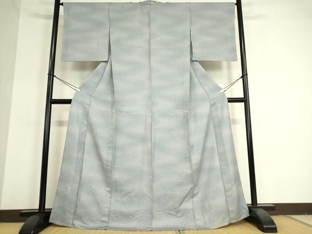 平和屋着物▽上質な小紋 単衣 霞文 暈し染め 正絹 逸品