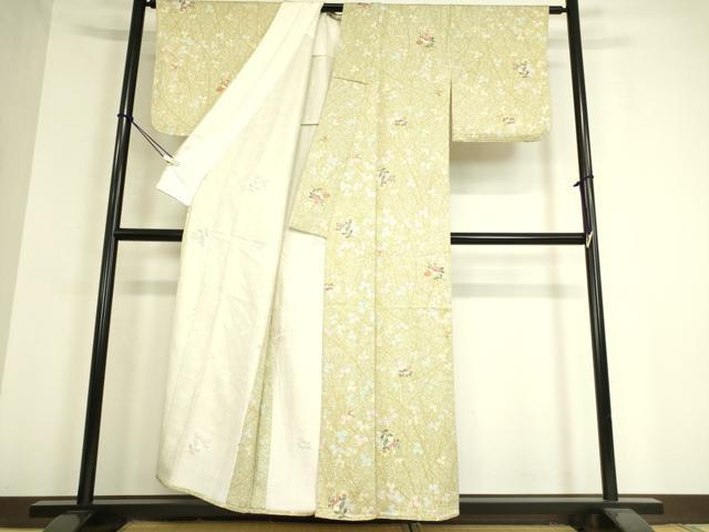 平和屋着物□上質な小紋 舞花文 正絹 逸品 AAAW6388cs