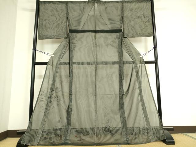 平和屋着物▽訪問着　無双　紗袷　紗×紗　萩文　金彩　正絹　逸品　DAAT9479az