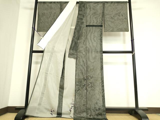 平和屋着物▽訪問着　無双　紗袷　紗×紗　萩文　金彩　正絹　逸品　DAAT9479az_1
