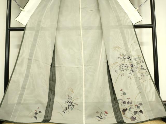 平和屋着物▽訪問着　無双　紗袷　紗×紗　萩文　金彩　正絹　逸品　DAAT9479az_4