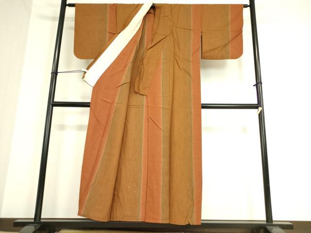 平和屋着物▽小紋　単衣　縞　ラメ　DAAT9484az 平和屋着物▽小紋 単衣 縞 ラメ DAAT9484az