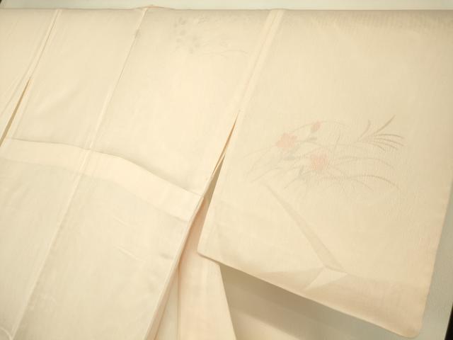 平和屋着物▽訪問着 無双 紗袷 紋紗×絽 萩に桔梗