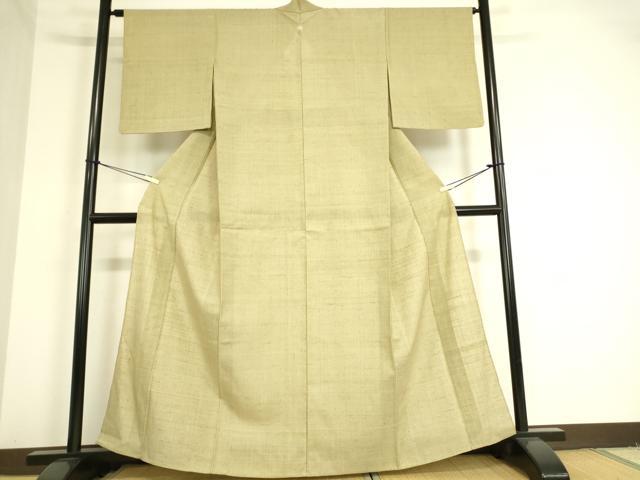 平和屋着物▽生紬　単衣　木蘭色　正絹　逸品　DAAT9496az 平和屋着物▽生紬 単衣 木蘭色 正絹 逸品 DAAT9496az