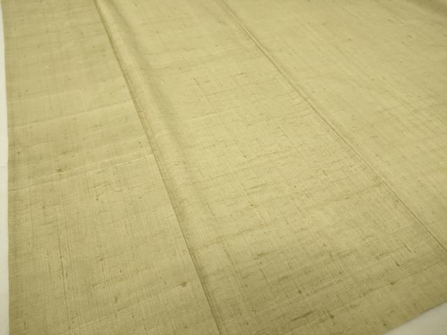 平和屋着物▽生紬 単衣 木蘭色 正絹 逸品 DAAT9496az