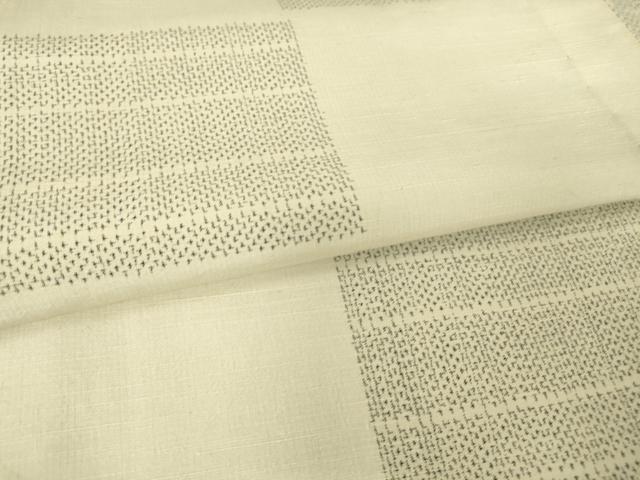 平和屋着物▽上質な紬 単衣 市松文 正絹 逸品 DAAT9654az 平和屋