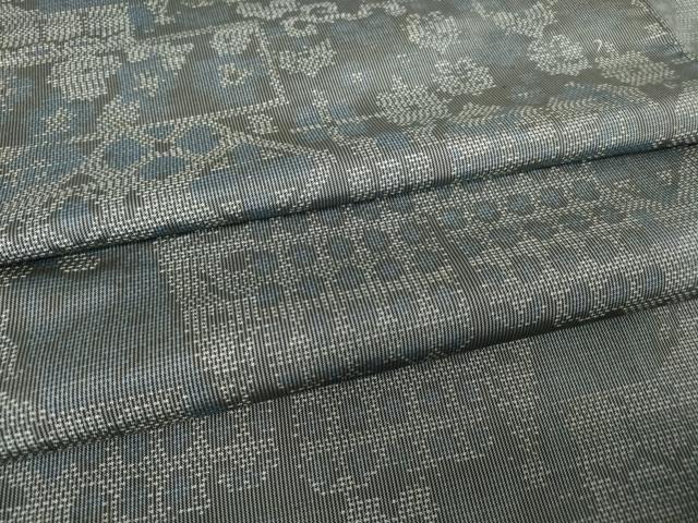 平和屋着物▽本場大島紬　単衣　7マルキ　幾何学文　正絹　逸品　DAAT9668az