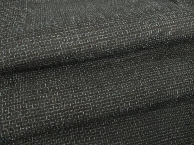 平和屋着物▽男性　結城紬　単衣　80亀甲　総詰　正絹　逸品　DAAT9669az