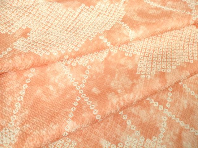 平和屋着物▽上質な小紋　単衣　鹿の子霞文　正絹　逸品　未使用　DAAT9684az