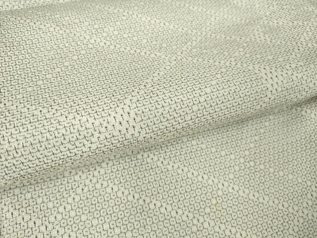 平和屋着物▽本塩沢　やまだ織　単衣　雪の中のきれ　格子　110亀甲　江口初江作　証紙付き　正絹　逸品　DAAT9715az 平和屋着物▽本塩沢 やまだ織 単衣 雪の中のきれ 格子