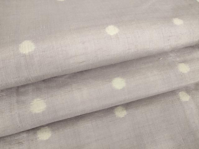 平和屋着物▽上質な紬　単衣　丸文　正絹　逸品　DAAT9730az