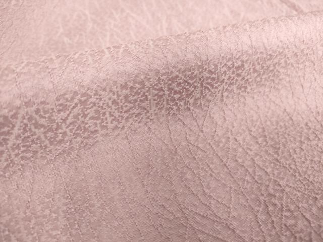 平和屋着物▽上質な色無地 単衣 霞地紋 紅藤色 正絹