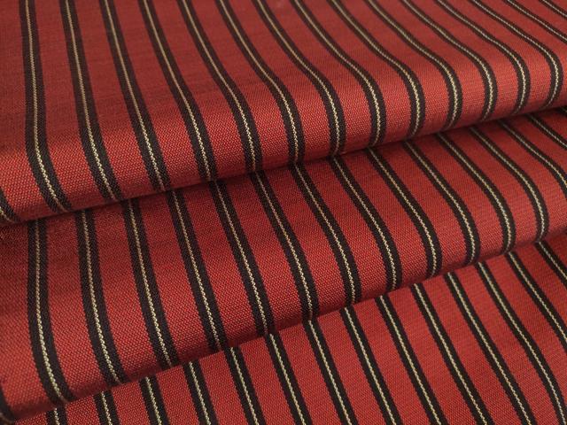 平和屋着物▽上質な紬　単衣　縞　正絹　逸品　DAAT9837az