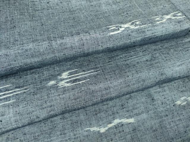 平和屋着物▽上質な紬　単衣　絣横段文　正絹　逸品　DAAT9893az